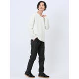 ジオメトリックジャガード フェイクVネック長袖Tシャツ | TAKA-Q MEN | 詳細画像5