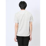 メッシュボーダー フェイクVネック半袖Tシャツ | TAKA-Q MEN | 詳細画像14