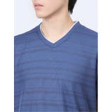 メッシュボーダー フェイクVネック半袖Tシャツ | TAKA-Q MEN | 詳細画像30