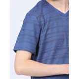 メッシュボーダー フェイクVネック半袖Tシャツ | TAKA-Q MEN | 詳細画像31