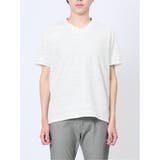 メッシュボーダー フェイクVネック半袖Tシャツ | TAKA-Q MEN | 詳細画像5