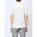 メッシュボーダー フェイクVネック半袖Tシャツ | TAKA-Q MEN | 詳細画像7