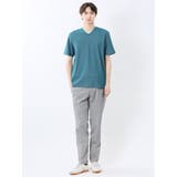 メランジ 裏ボーダー Vネック半袖Tシャツ | TAKA-Q MEN | 詳細画像17