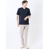 メランジ 裏ボーダー Vネック半袖Tシャツ | TAKA-Q MEN | 詳細画像29