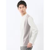 バーズアイジャガード クルーネック長袖Tシャツ | TAKA-Q MEN | 詳細画像2 