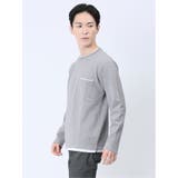 ポップコーン フェイククルーネック長袖Tシャツ | TAKA-Q MEN | 詳細画像13
