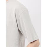 格子柄ジャガード クルーネック半袖Tシャツ | TAKA-Q MEN | 詳細画像10