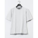 格子柄ジャガード クルーネック半袖Tシャツ | TAKA-Q MEN | 詳細画像11