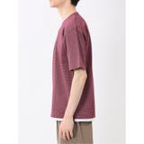 格子柄ジャガード クルーネック半袖Tシャツ | TAKA-Q MEN | 詳細画像19