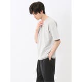 格子柄ジャガード クルーネック半袖Tシャツ | TAKA-Q MEN | 詳細画像2