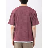 格子柄ジャガード クルーネック半袖Tシャツ | TAKA-Q MEN | 詳細画像20