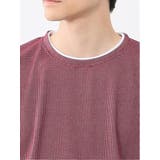格子柄ジャガード クルーネック半袖Tシャツ | TAKA-Q MEN | 詳細画像21