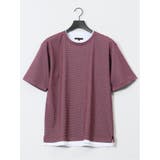 格子柄ジャガード クルーネック半袖Tシャツ | TAKA-Q MEN | 詳細画像23