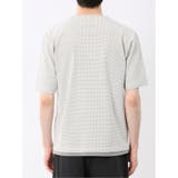 格子柄ジャガード クルーネック半袖Tシャツ | TAKA-Q MEN | 詳細画像8