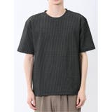 ジグザグジャガード クルーネック半袖Tシャツ | TAKA-Q MEN | 詳細画像16