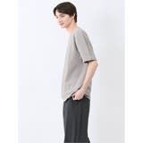 ジグザグジャガード クルーネック半袖Tシャツ | TAKA-Q MEN | 詳細画像2