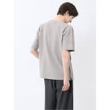 ジグザグジャガード クルーネック半袖Tシャツ | TAKA-Q MEN | 詳細画像3
