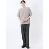 ジグザグジャガード クルーネック半袖Tシャツ | TAKA-Q MEN | 詳細画像5