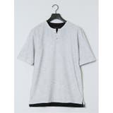 杢スラブ フェイクヘンリーネック半袖Tシャツ | TAKA-Q MEN | 詳細画像10