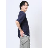 杢スラブ フェイクヘンリーネック半袖Tシャツ | TAKA-Q MEN | 詳細画像37