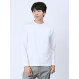 01白 | 【DRESS T-SHIRT】超長綿 クルーネック長袖Tシャツ | TAKA-Q MEN