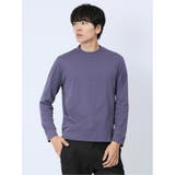 80パープル | 【DRESS T-SHIRT】超長綿 クルーネック長袖Tシャツ | TAKA-Q MEN