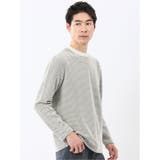 バーズアイジャガード クルーネック長袖Tシャツ | TAKA-Q MEN | 詳細画像4 