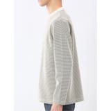 バーズアイジャガード クルーネック長袖Tシャツ | TAKA-Q MEN | 詳細画像7 