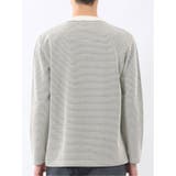 バーズアイジャガード クルーネック長袖Tシャツ | TAKA-Q MEN | 詳細画像8 