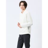 ジオメトリックジャガード Vネック長袖Tシャツ | TAKA-Q MEN | 詳細画像2