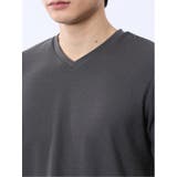 リンクスダイヤ柄ジャガード Vネック半袖Tシャツ | TAKA-Q MEN | 詳細画像21 