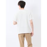 リンクスダイヤ柄ジャガード Vネック半袖Tシャツ | TAKA-Q MEN | 詳細画像3 