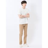 リンクスダイヤ柄ジャガード Vネック半袖Tシャツ | TAKA-Q MEN | 詳細画像5 