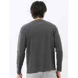 千鳥ジャガード クルーネック長袖Tシャツ | TAKA-Q MEN | 詳細画像3 