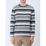 ジャガード 千鳥ボーダー クルーネック長袖Tシャツ | TAKA-Q MEN | 詳細画像5 