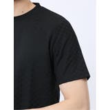 リンクス幾何学柄ジャガード クルーネック半袖Tシャツ | TAKA-Q MEN | 詳細画像20