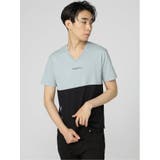 バイカラー切替 Vネック半袖Tシャツ | TAKA-Q MEN | 詳細画像14