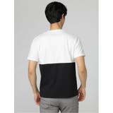 バイカラー切替 Vネック半袖Tシャツ | TAKA-Q MEN | 詳細画像3