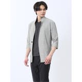 スタンドカラー 7分袖 カットジャケット | TAKA-Q MEN | 詳細画像1