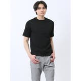 05黒 | ランダムジャガード クルーネック半袖Tシャツ | TAKA-Q MEN