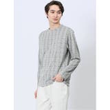 千鳥ジャガード クルーネック長袖Tシャツ | TAKA-Q MEN | 詳細画像1