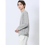 千鳥ジャガード クルーネック長袖Tシャツ | TAKA-Q MEN | 詳細画像2