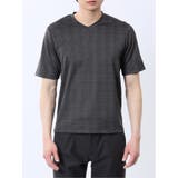 千鳥ジャガード Vネック半袖Tシャツ | TAKA-Q MEN | 詳細画像16