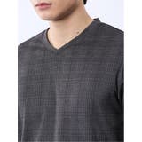 千鳥ジャガード Vネック半袖Tシャツ | TAKA-Q MEN | 詳細画像19