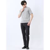 千鳥ジャガード Vネック半袖Tシャツ | TAKA-Q MEN | 詳細画像25