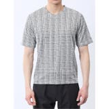 千鳥ジャガード Vネック半袖Tシャツ | TAKA-Q MEN | 詳細画像26
