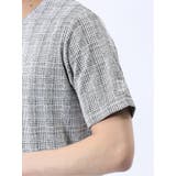 千鳥ジャガード Vネック半袖Tシャツ | TAKA-Q MEN | 詳細画像30