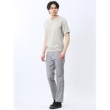 千鳥ジャガード Vネック半袖Tシャツ | TAKA-Q MEN | 詳細画像5