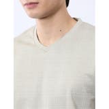 千鳥ジャガード Vネック半袖Tシャツ | TAKA-Q MEN | 詳細画像9