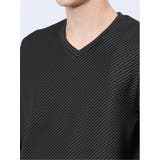 バイアスジャガード Vネック長袖Tシャツ | TAKA-Q MEN | 詳細画像19